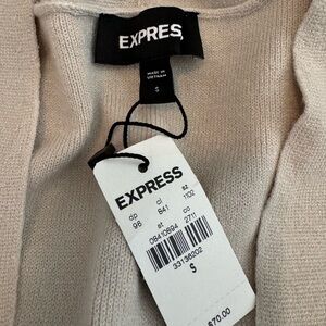 NWT Express beige long cardigan.  Size Small.